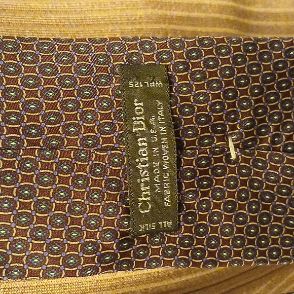 Christian Dior Men's Tie Black and Brown Men’s Tie Designer Tie Men’s Silk Tie - Picture 7 of 8